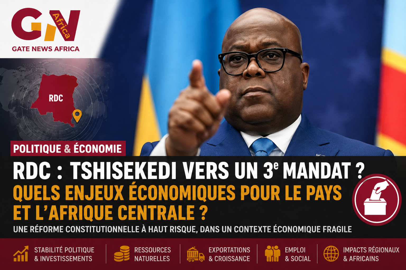 RDC : Félix Tshisekedi vers un troisième mandat ? Une réforme constitutionnelle qui secoue Kinshasa