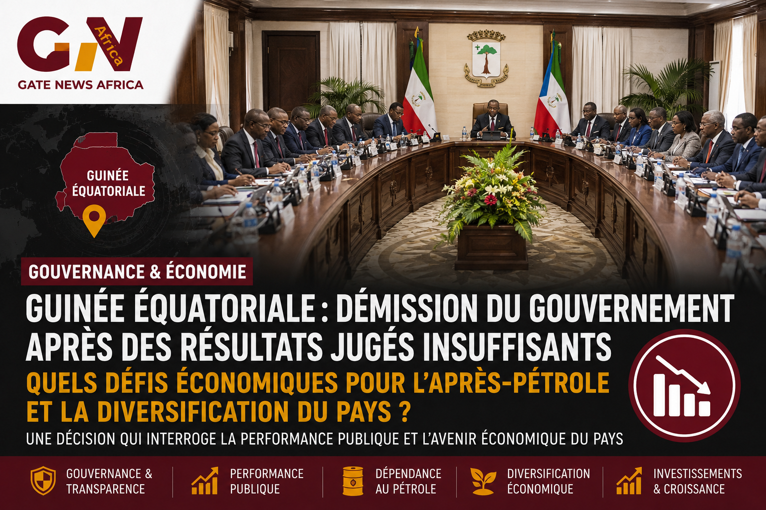 GUINÉE ÉQUATORIALE : LE GOUVERNEMENT DÉMISSIONNE APRÈS DES RÉSULTATS JUGÉS INSUFFISANTS.